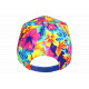 Casquette Enfant Fleurs Oranges Bleues Tropicales Phuket de 7 à 11 ans Casquette Enfant Hip Hop Honour