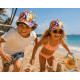 Casquette Enfant Fleurs Oranges Bleues Tropicales Phuket de 7 à 11 ans Casquette Enfant Hip Hop Honour