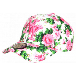 Casquette NY Fleurie Roses Roses Tropicales Style Floral Exotique Aloha CASQUETTES Hip Hop Honour