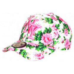 Casquette Enfant Fleurs Roses Tropicales Exotiques Aloha NY 7 à 11 Ans Casquette Enfant Hip Hop Honour