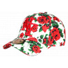 Casquette NY Fleurie Roses Rouges Tropicales Look Floral Exotique Aloha