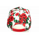 Casquette NY Fleurie Roses Rouges Tropicales Look Floral Exotique Aloha CASQUETTES Hip Hop Honour