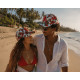 Casquette NY Fleurie Roses Rouges Tropicales Look Floral Exotique Aloha CASQUETTES Hip Hop Honour
