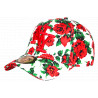 Casquette Enfant Fleurs Rouges Tropicales Exotiques Aloha NY 7 à 11 Ans