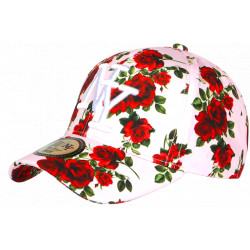 Casquette Enfant Fleurs Rouges Roses Tropicales Exotiques Aloha NY 7 à 11 Ans Casquette Enfant Hip Hop Honour