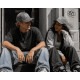 Casquette NY Grise Chiné Sweat Logo Brodé Blanc Baseball Homme Femme CASQUETTES Hip Hop Honour