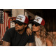 Casquette Trucker Vintage Moto Rouge Noire Filet Brodé Stetseii CASQUETTES Hip Hop Honour