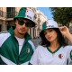 Chapeau Bob Algérie Vert Blanc Drapeau Algérien Unisexe Supporter Reversible BOB Nyls Création