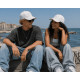 Casquette NY Gris Clair Chiné Sweat Logo Brodé Blanc Streetwear Homme Femme CASQUETTES Hip Hop Honour