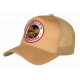 Casquette Côte d'Azur Marron French Riviera Style Yacht Club Trucker CASQUETTES Nyls Création