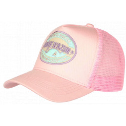 Casquette Côte d'Azur Rose Violette French Riviera Classe Trucker CASQUETTES Nyls Création