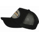 Casquette Côte d'Azur Noire Dorée French Riviera Classe Trucker CASQUETTES Nyls Création