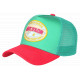 Casquette Côte d'Azur Turquoise et Rose French Riviera Classe Trucker CASQUETTES Nyls Création