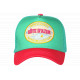 Casquette Côte d'Azur Turquoise et Rose French Riviera Classe Trucker CASQUETTES Nyls Création