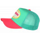 Casquette Côte d'Azur Turquoise et Rose French Riviera Classe Trucker CASQUETTES Nyls Création