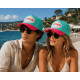 Casquette Côte d'Azur Turquoise et Rose French Riviera Classe Trucker CASQUETTES Nyls Création