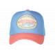 Casquette Côte d'Azur Bleue et Rose French Riviera Classe Trucker CASQUETTES Nyls Création
