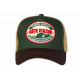 Casquette Côte d'Azur Verte et Marron French Riviera Classe Trucker CASQUETTES Nyls Création