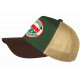 Casquette Côte d'Azur Verte et Marron French Riviera Classe Trucker CASQUETTES Nyls Création