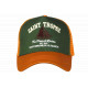 Casquette Saint Tropez Verte et Marron French Riviera Voilier Trucker CASQUETTES Nyls Création