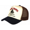 Casquette Saint Tropez Beige et Marron French Riviera Voilier Trucker