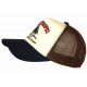 Casquette Saint Tropez Beige et Marron French Riviera Voilier Trucker CASQUETTES Nyls Création
