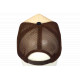 Casquette Saint Tropez Beige et Marron French Riviera Voilier Trucker CASQUETTES Nyls Création
