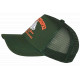 Casquette Saint Tropez Verte et Corail French Riviera Voilier Trucker CASQUETTES Nyls Création