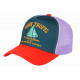 Casquette Saint Tropez Verte et Violette French Riviera Voilier Trucker CASQUETTES Nyls Création