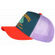 Casquette Saint Tropez Verte et Violette French Riviera Voilier Trucker CASQUETTES Nyls Création