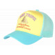 Casquette Saint Tropez Jaune et Bleu Lagon Riviera Voilier Trucker CASQUETTES Nyls Création