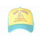 Casquette Saint Tropez Jaune et Bleu Lagon Riviera Voilier Trucker CASQUETTES Nyls Création
