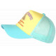Casquette Saint Tropez Jaune et Bleu Lagon Riviera Voilier Trucker CASQUETTES Nyls Création