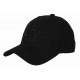 Casquette NY Noire Vintage en Coton Total Black Style Streetwear Ajustable CASQUETTES Hip Hop Honour