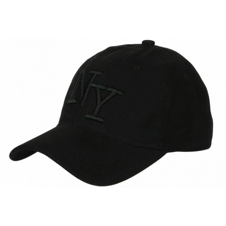 Casquette NY Noire Vintage en Coton Total Black Style Streetwear Ajustable CASQUETTES Hip Hop Honour
