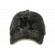 Casquette NY Noire Délavée Vintage en Coton Washed Ajustable CASQUETTES Hip Hop Honour