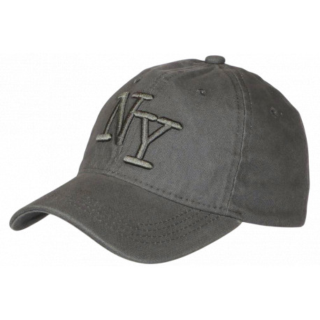 Casquette NY Grise Vintage en Coton Homme Femme Rétro CASQUETTES Hip Hop Honour