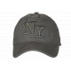 Casquette NY Grise Vintage en Coton Homme Femme Rétro CASQUETTES Hip Hop Honour