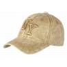 Casquette NY Marron Camel Vintage en Coton Homme Femme Rétro