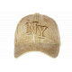 Casquette NY Marron Camel Vintage en Coton Homme Femme Rétro CASQUETTES Hip Hop Honour