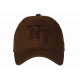 Casquette NY Marron Chocolat Vintage en Coton Style Streetwear Rétro CASQUETTES Hip Hop Honour