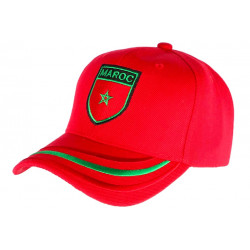 Casquette Enfant Maroc Rouge et Verte Football de 6 à 11 ans Casquette Enfant Nyls Création