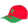 Casquette Enfant Maroc Rouge Etoile Verte Football de 6 à 11 ans