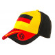 Casquette Enfant Allemagne Noire Rouge Jaune Football de 6 à 11 ans Casquette Enfant Nyls Création