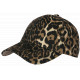 Casquette Léopard Beige et Noire Imprimé Panthère Vintage Ajustable CASQUETTES Nyls Création