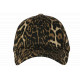 Casquette Léopard Beige et Noire Imprimé Panthère Vintage Ajustable CASQUETTES Nyls Création