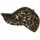 Casquette Léopard Beige et Noire Imprimé Panthère Vintage Ajustable CASQUETTES Nyls Création