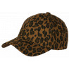 Casquette Léopard Marron Camel et Noire Imprimé Panthère Vintage Ajustable
