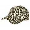 Casquette Léopard Ecrue et Noire Imprimé Panthère Tendance Ajustable