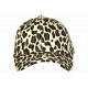 Casquette Léopard Ecrue et Noire Imprimé Panthère Tendance Ajustable CASQUETTES Nyls Création